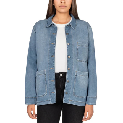 WELL WORN -  Veste en Jeans pour Femme-Womens-Jeans-Jacket-Bleu-Pale-Blue-1868130