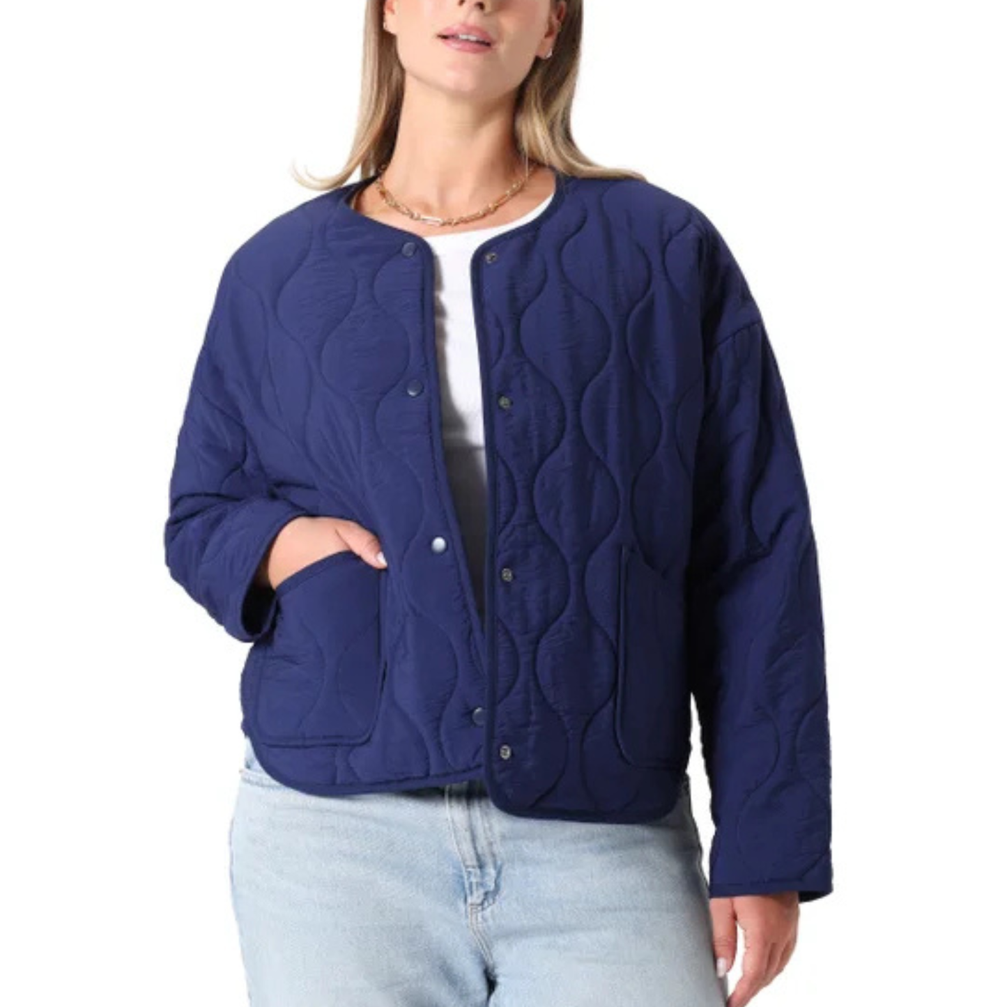 TAHARI - Veste Matelassée pour Femme-Womens-quilted-jacket-bleu-marine-bluenavy-1952292-1971968
