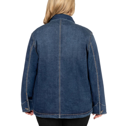 WELL WORN -  Veste en Jeans pour Femme-Womens-Jeans-Jacket-Bleu-Foncé-Dark-Blue-1868130