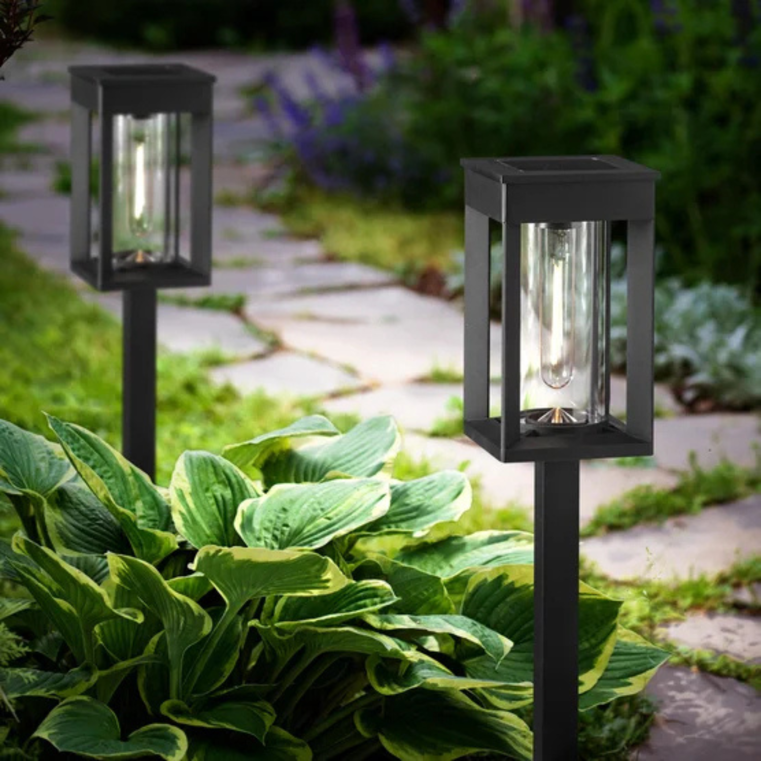 NATURALLY SOLAR - Ensemble de 4 Luminaires Solaires de Parterre à Del-4-pack-Solar-LED-Pathway-Lights-1937955