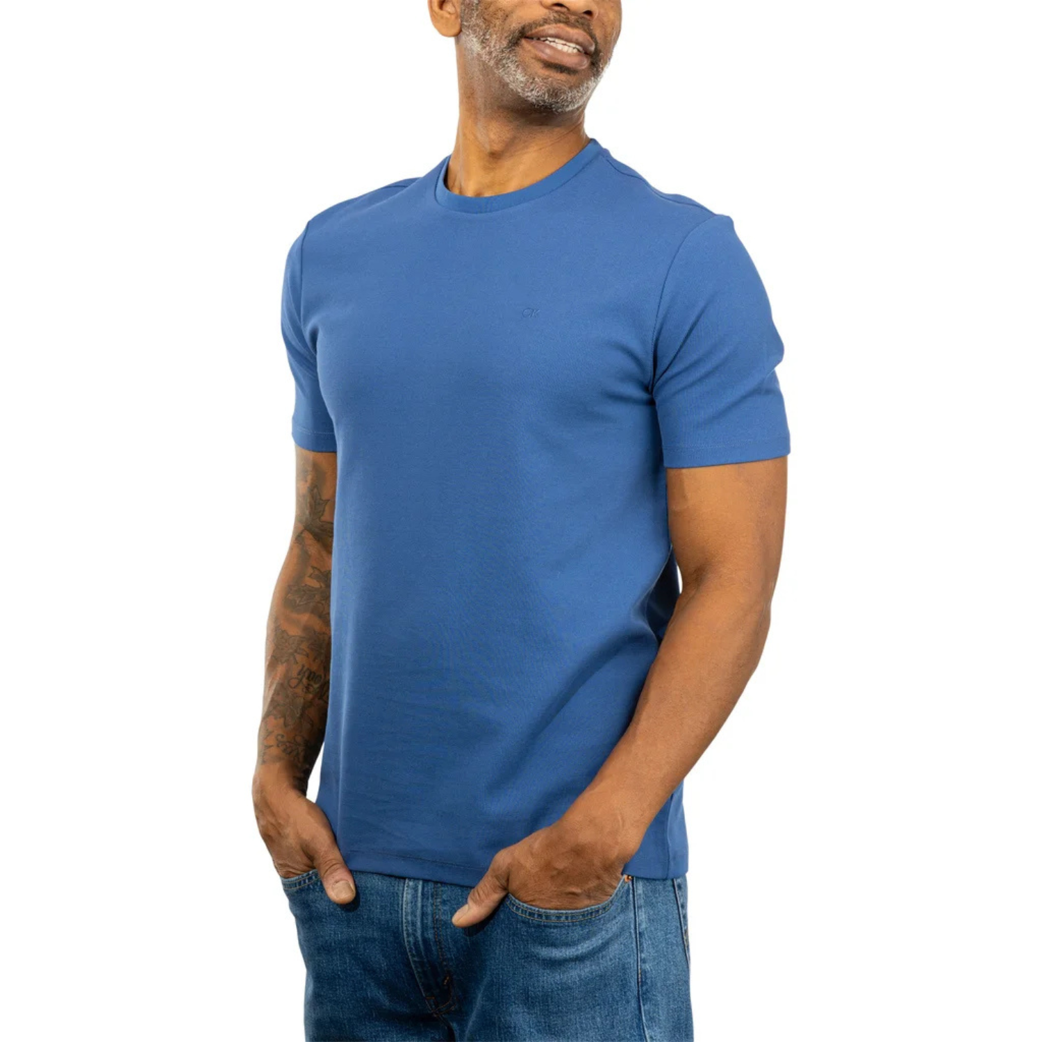 CALVIN KLEIN - Chandail à Manches Courtes pour Homme-Mens-T-Shirt-Bleu-Blue-1957356-1977481