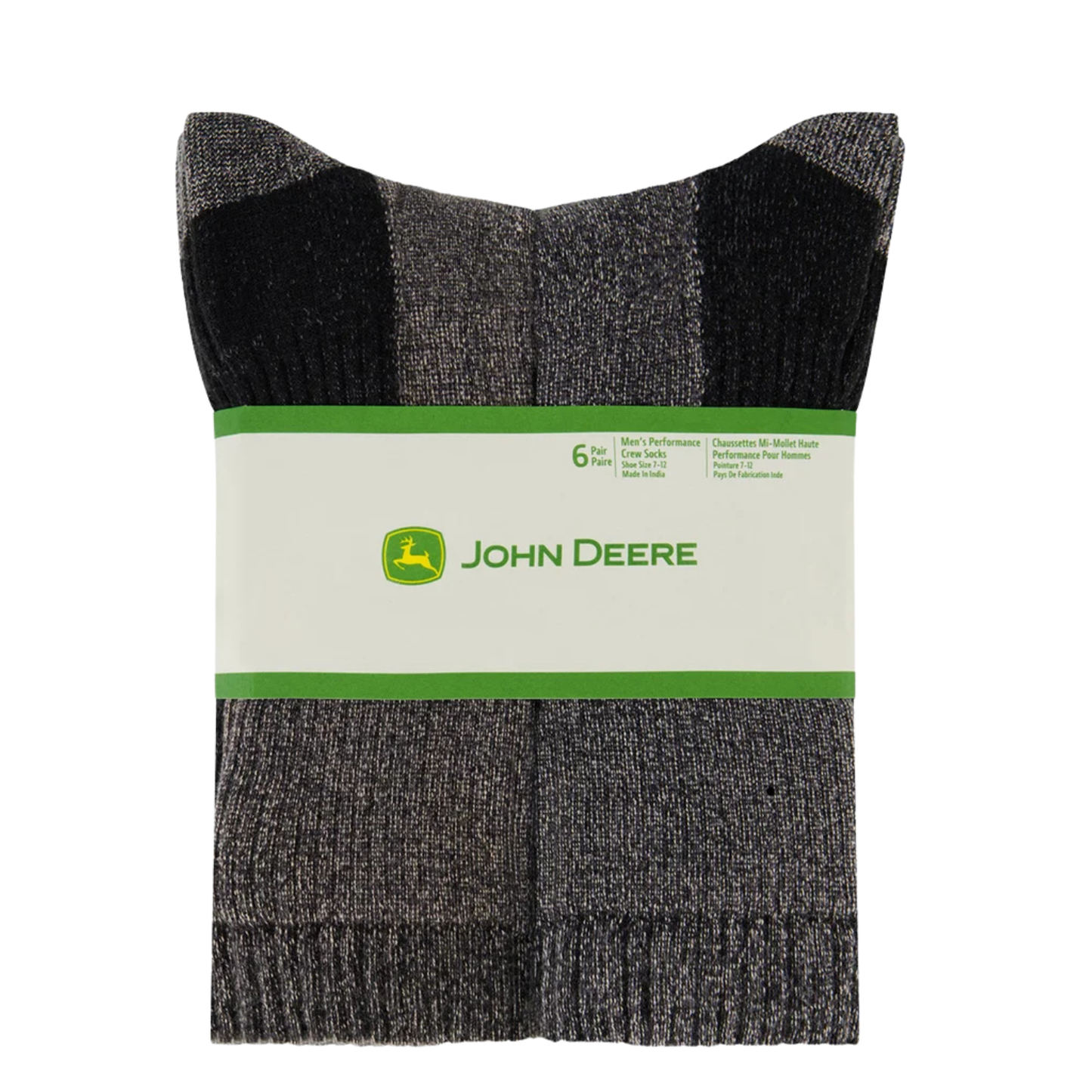 JOHN DEERE - Paquet de 6 Paires de Chaussettes pour Homme-6-Pack-mens-sock-noir-Black-1951123-1958918