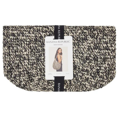 BANANA REPUBLIC -  Sac Fourre-Tout en Raphia-Raffia-tote-bag-Noir-Blanc-black-white-1966925-1041704