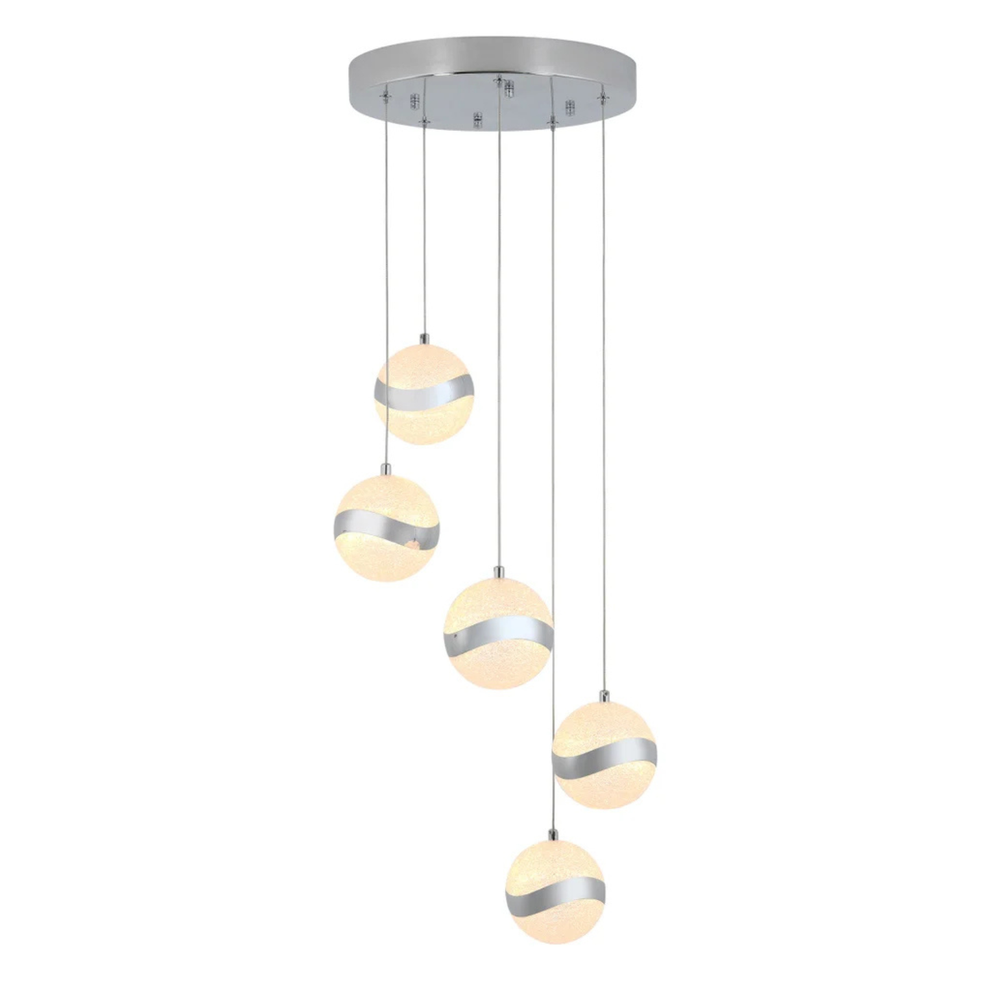 ARTIKA -  Luminaire à DEL à 5 Lumières Wavey 5-light-led-pendant-fixture-1419722
