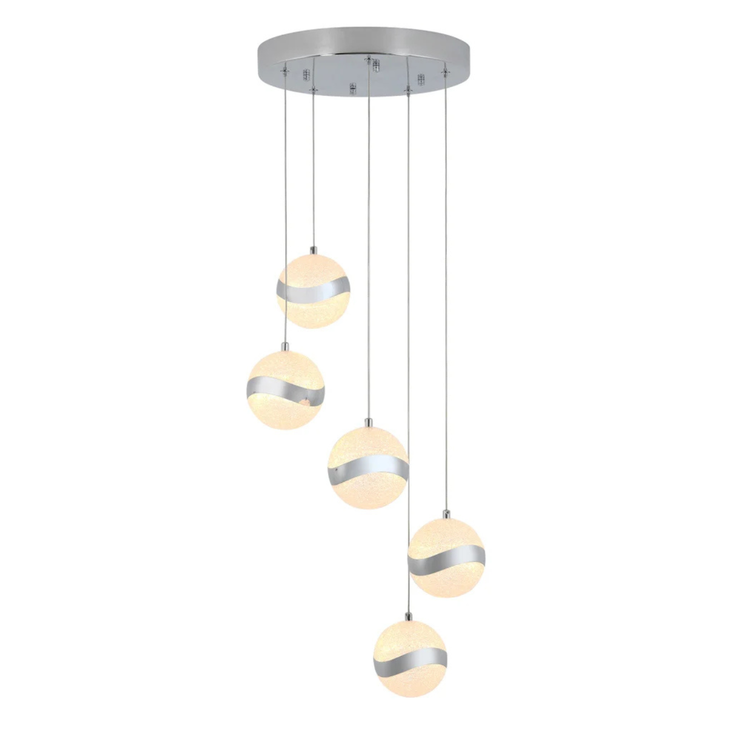 ARTIKA -  Luminaire à DEL à 5 Lumières Wavey 5-light-led-pendant-fixture-1419722