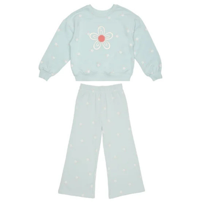PEKKLE - Ensemble 2 Pièces pour Fille-Girls-2-piece-jogger-set-Vert-Marguerite-Green-daisy-1168899-1981679