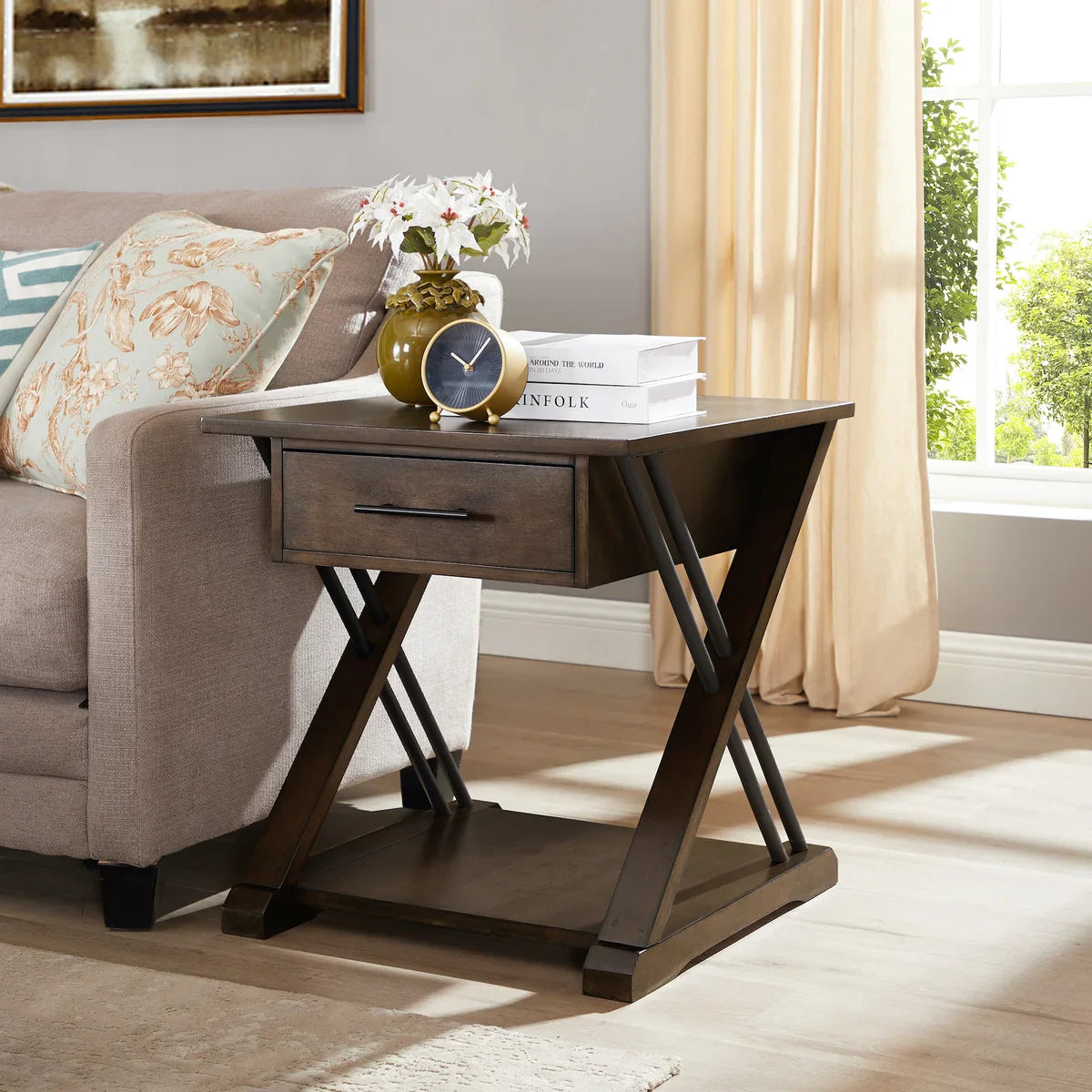 ELGIN - Table de Bout Moderne *Boite Ouverte*-MODERN-END-TABLE-COSTCO-1476249