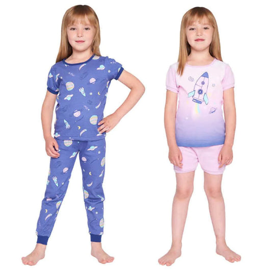 PEKKLE-ENSEMBLE-PYJAMA-4-PIÈCES-FILLE-ENFANT-KIDS-PIECE-PAJAM-SET