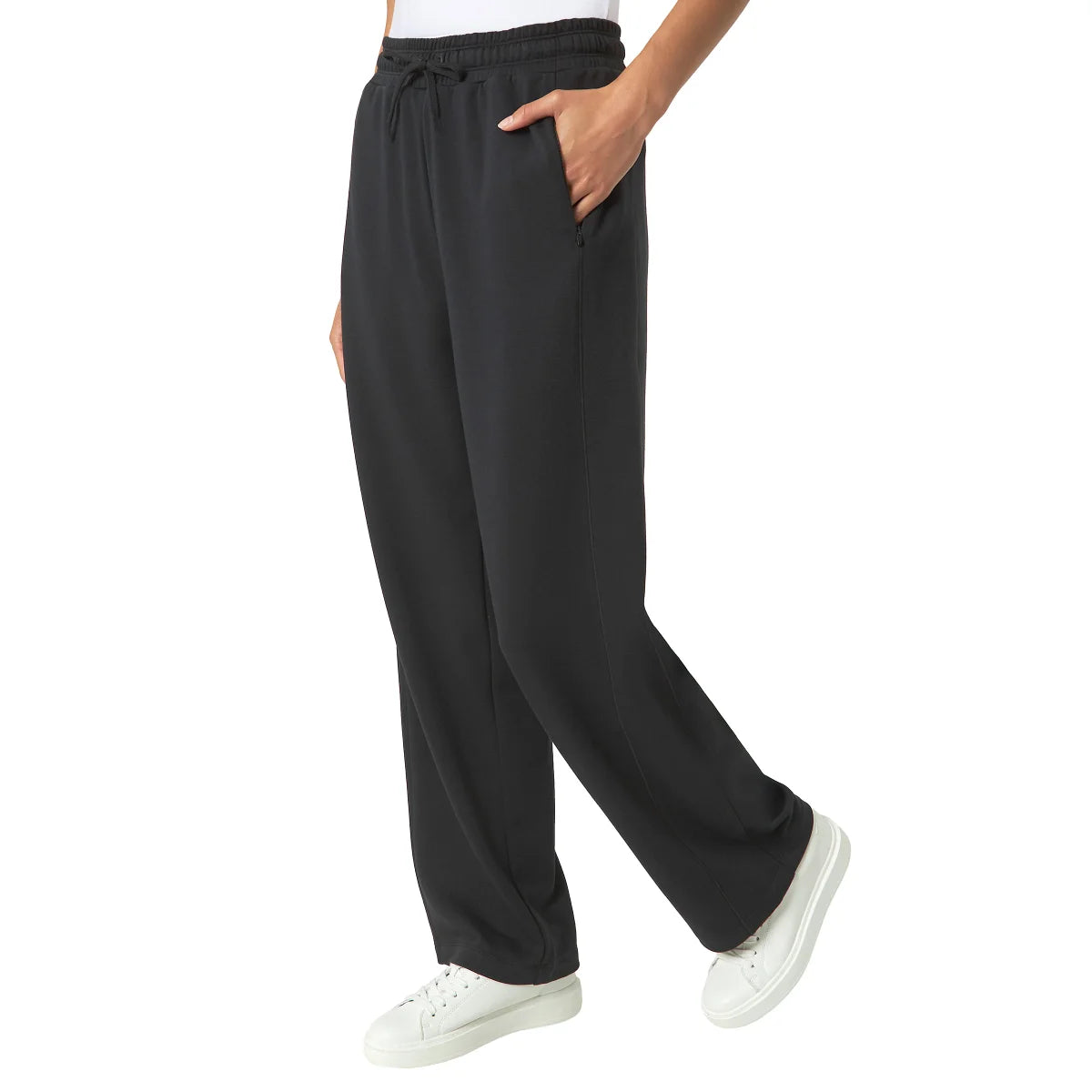 MONDETTA-PANTALON-JOGGING-À-JAMBE-LARGE-POUR-FEMME-WOMEN'S-WIDE-LEG-PANT-COSTCO-1760431-BLACK-NOIR