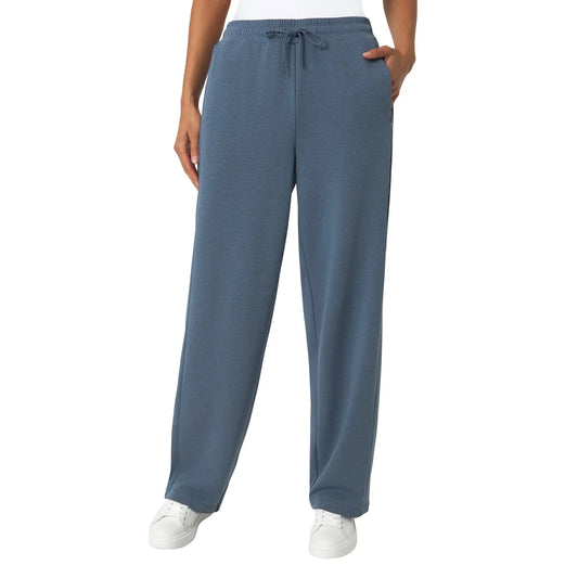 MONDETTA-PANTALON-JOGGING-À-JAMBE-LARGE-POUR-FEMME-WOMEN'S-WIDE-LEG-PANT-COSTCO-1760431-BLUE-BLEU