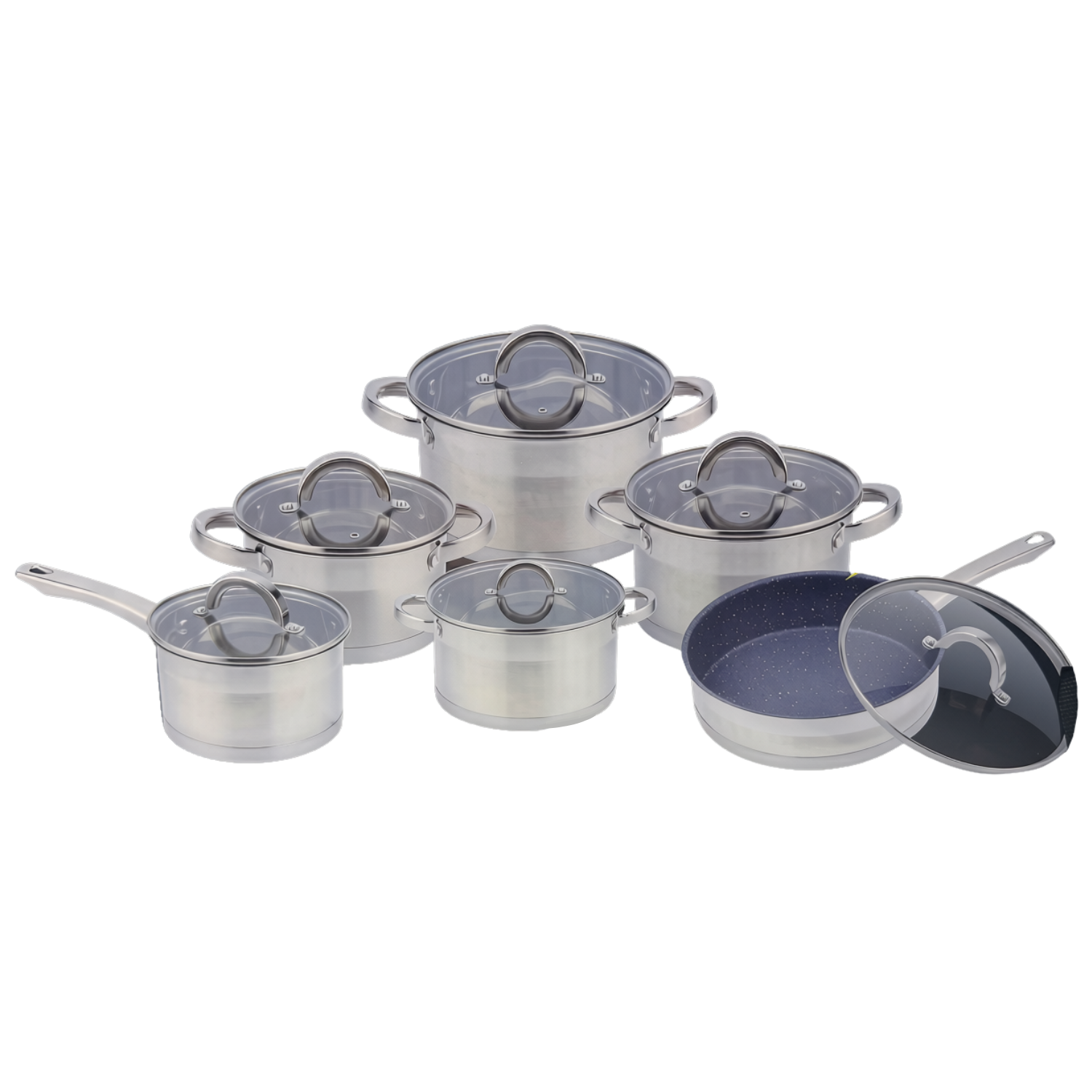 HOFFAVORER - Batterie de Cuisine de 12 Pièces en Acier Inoxydable HF-103-pieces-cookware-set-stainless-steel