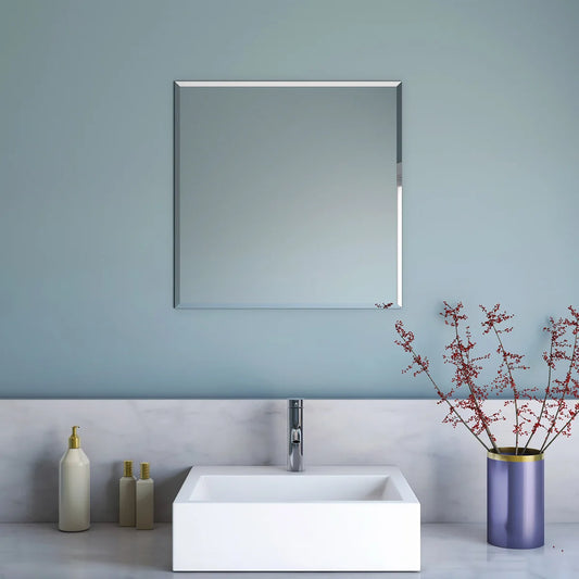 APPOLLO SUMMER - Miroir Moderne Carré Biseauté Sans Cadre *Boite Ouverte*-modern-square-frameless-beveled-mirror-costco-1541360