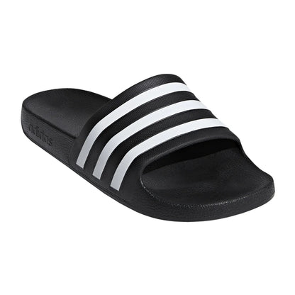adidas-sandales-pour-homme-dilette-aqua-men's-slide-costco-6731008-f35543-noir-black-white-blanc-stripes-lignes