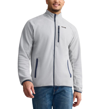 AUCLAIR - Veste à Fermeture Éclair pour Homme-men's-full-zip-fleece-jacket-costco-1706482-gris-grey