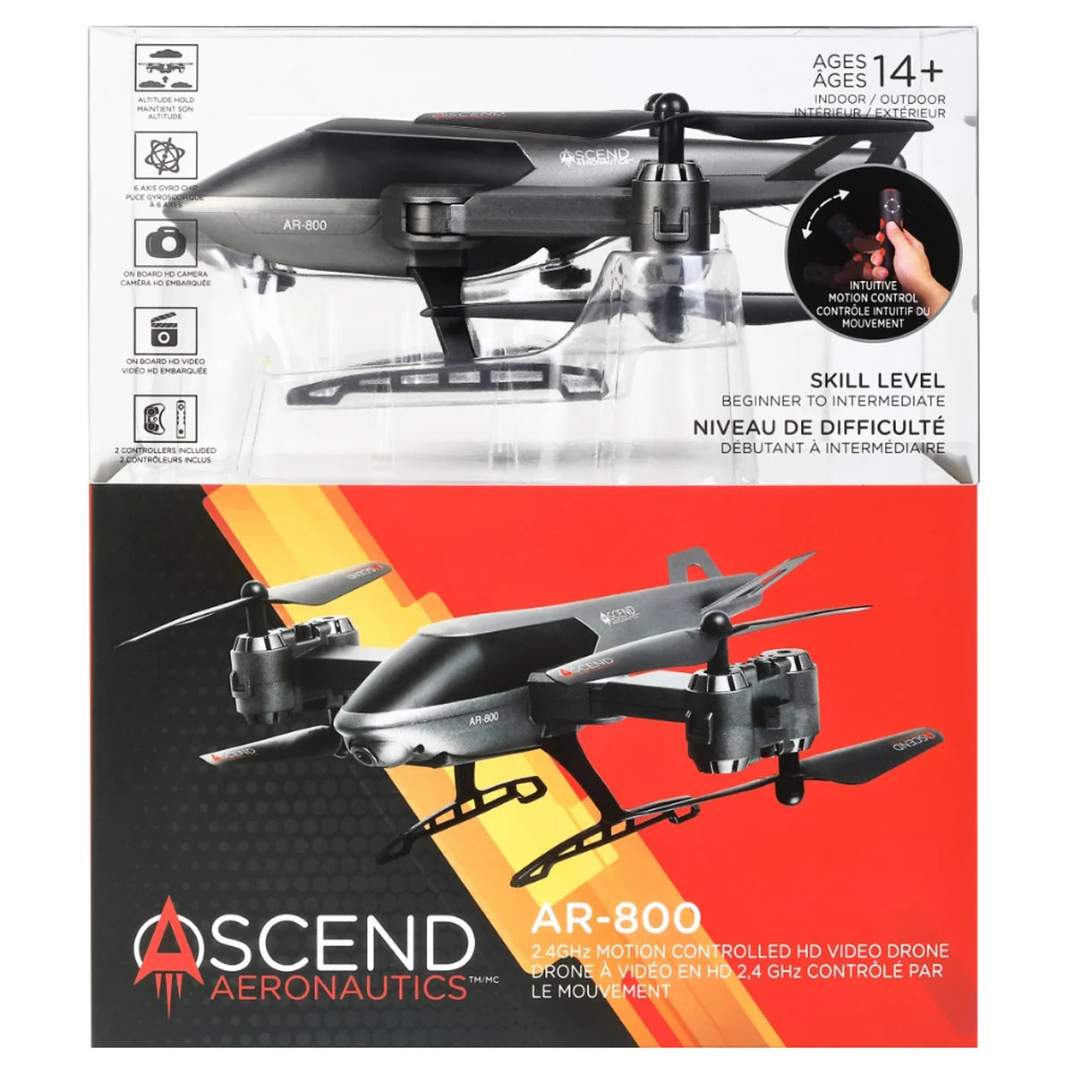ASCEND AERONAUTICS - Drone à Vidéo HD Contrôlé par le Mouvement AR-800-motion-controlled-video-drone-costco-1851421