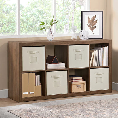 BAYSIDE  FURNISHINGS - Cloison-Meuble avec 8 Bacs de Rangement-room-divider-with-storage-bins-multi-purpose-storage-meuble-de-rangement-polyvalent-costco-1695446-bois-wood-brun-brown-5
