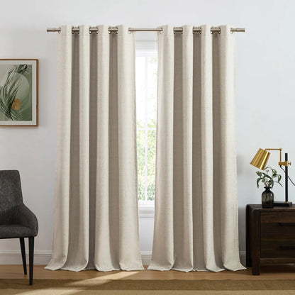 SUN+BLK - Ensemble de 2 Rideaux Totalement Obscurcissant Maxwell-beige-set-total-blackout-curtains-pack