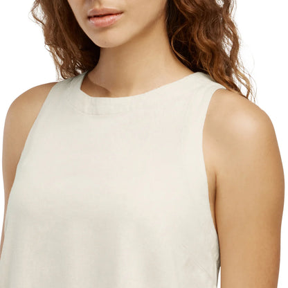 BANANA REPUBLIC - Robe en Lin Sans Manches pour Femme-WOMEN'S-SLEEVELESS-LINEN-DRESS-COSTCO-1876603-CRÈME-CREAM-4