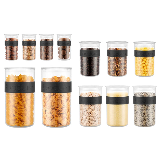 BODUM - Set of 12 Clear Durable Presso Storage Jars
