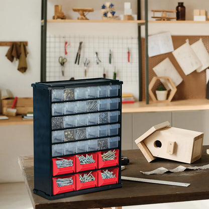BIRDROCK HOME - Organisateur de Bacs à Pièces à Usages Multiples- multiuse-parts-bin-organizer-costco-red-black-rouge-noir-1834357-5