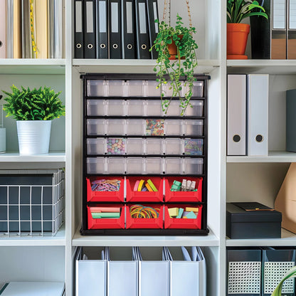 BIRDROCK HOME - Organisateur de Bacs à Pièces à Usages Multiples- multiuse-parts-bin-organizer-costco-red-black-rouge-noir-1834357-6