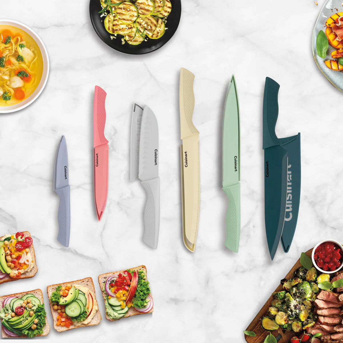 CUISINART - Ensemble de 6 Couteaux à Revêtement en Céramique Advantage-ceramic-coated-knife-set-costco-2826602-2