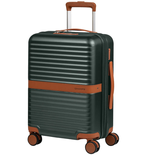 CHAMPS - Valise de Cabine Rigide Extensible Vintage II-luggage-hardside-expandable-spinner-carry-on-costco-2898361-s1030-green-vert