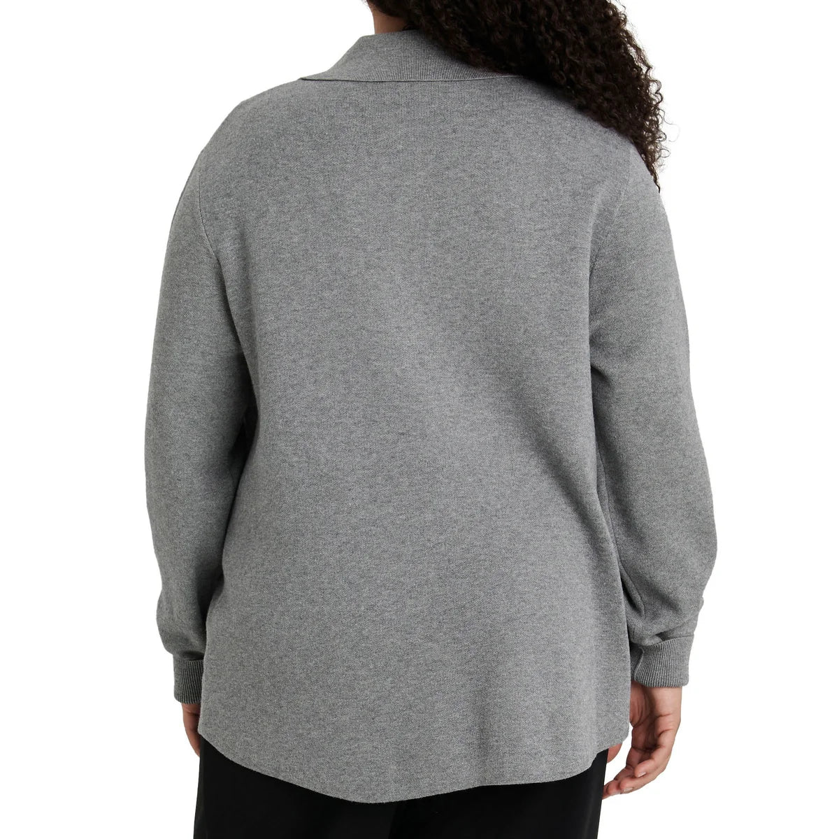 COMO VINTAGE - Veste-Chemise en Tricot Pour Femme-Womens-Knit-Shirt-Jacket-Gris-Grey-1914438-1944429