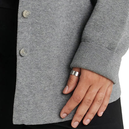 COMO VINTAGE - Veste-Chemise en Tricot Pour Femme-Womens-Knit-Shirt-Jacket-Gris-Grey-1914438-1944429