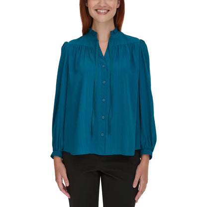 dkny-chemisier-pour-femme-women's-bouse-costco-3811001-blue-bleu