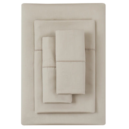 KIRKLAND SIGNATURE - Ensemble de Draps en Coton-6pcs-sheet-set-costco-4445552-beige-2