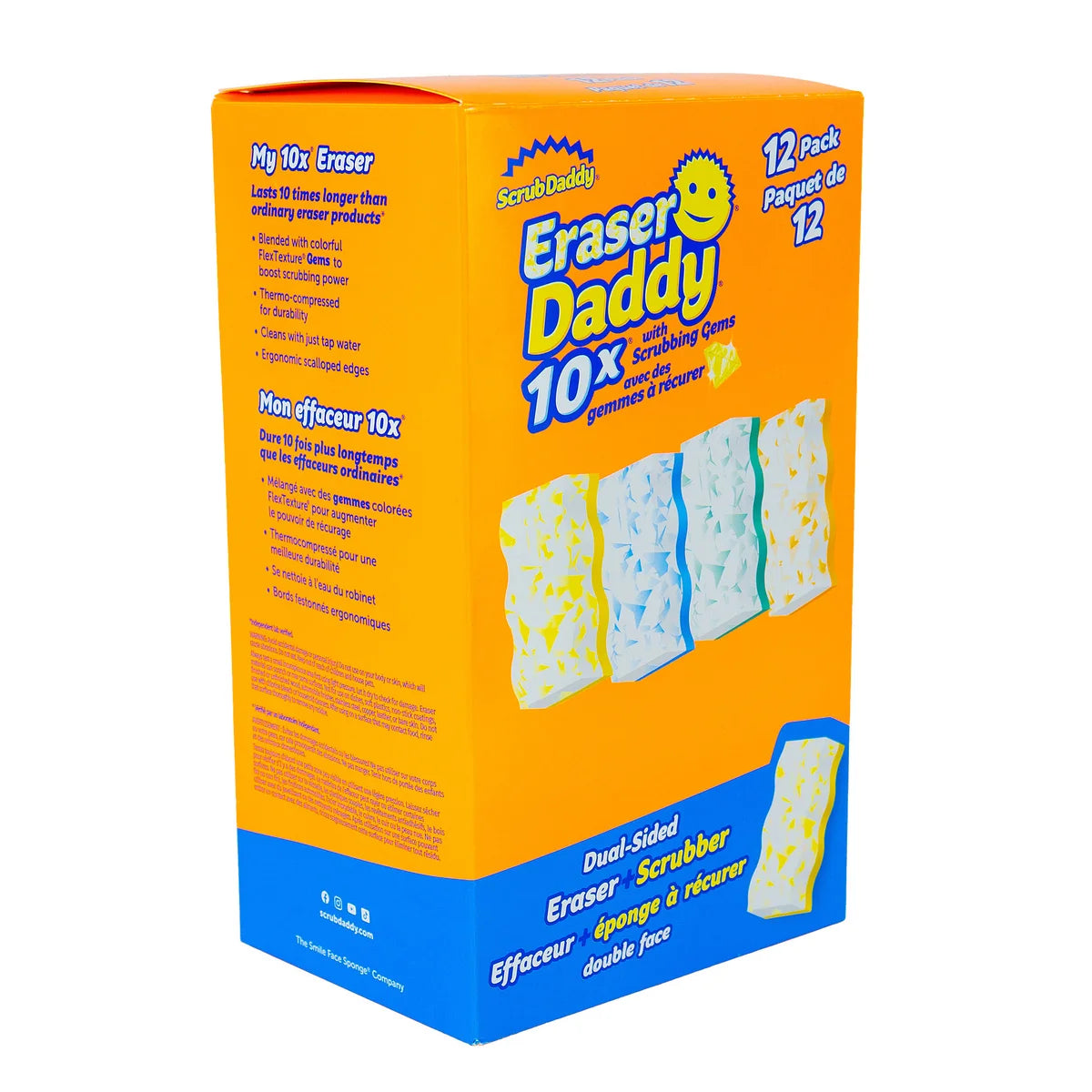 SCRUB DADDY - Paquet de 12 Effaceur + Éponge à Récurer Double Face 10x-eraser-daddy-dual-sided-eraser-crubber-pack-costco-1864452-3