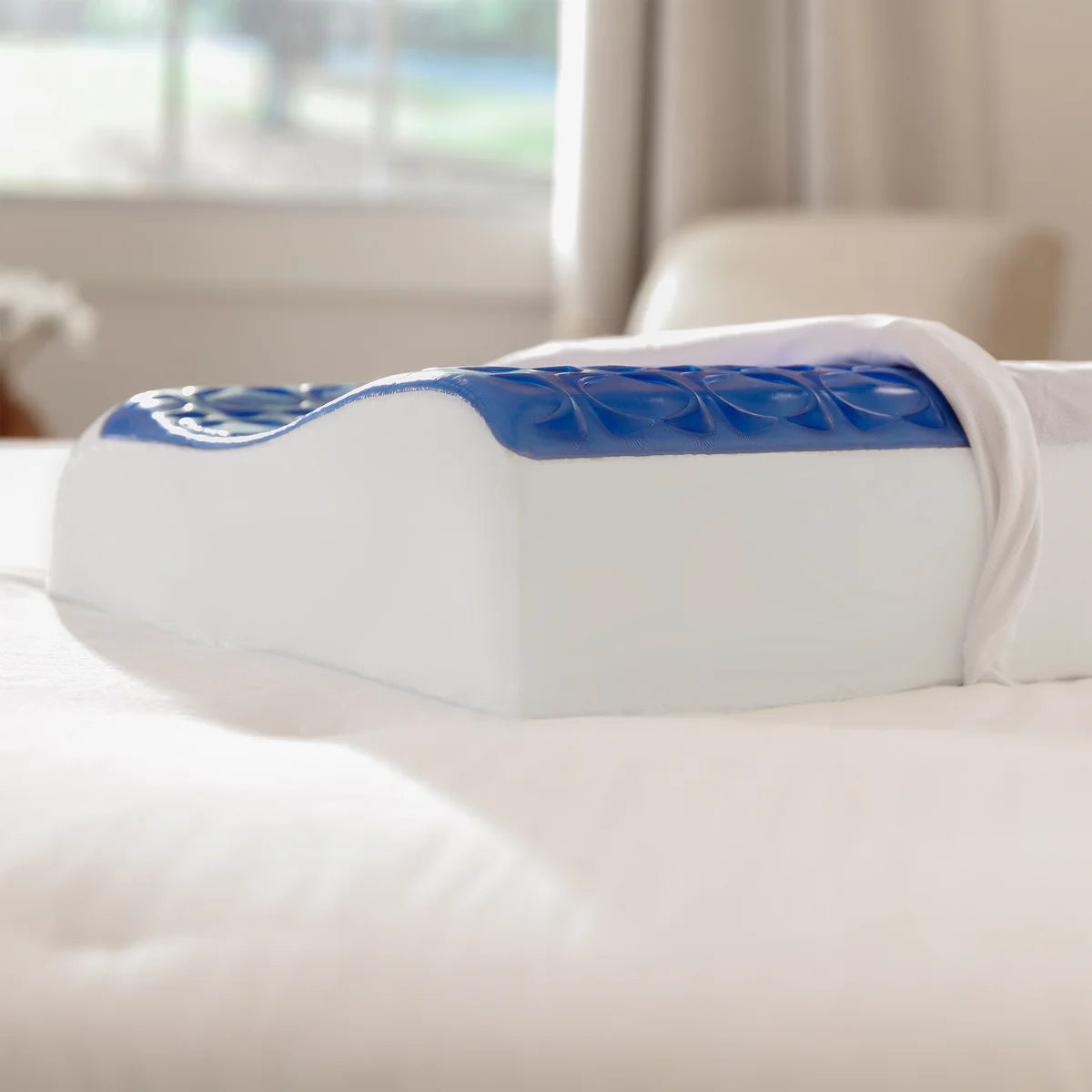 SEALY - Oreiller Profilé avec Gel Rafraichissant en Mousse Mémoire-contour-cooling-gel-pillow-with-memory-foam-costco-1845020-4