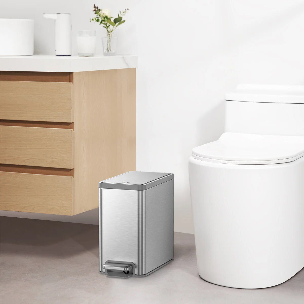 EKO - Paquet de 2 Poubelles à Pédale en Acier Inoxydable-stainless-steel-pedal-bin-pack-costco-1941814-6