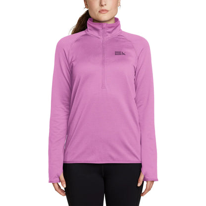 EDDIE BAUER - Chandail en Molleton Quadrillé avec Demi-Fermeture à Glissière pour Femme-WOMEN'S-GRID-FLEECE-HALF-ZIP-SHIRT-LONGSLEEVE-COSTCO-6657501-VIOLET-PURPLE