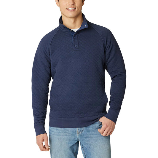 eddie-bauer-chandail-matelassé-ouverture-un-quart-boutons-pression-homme-men-quilted-quarter-snap