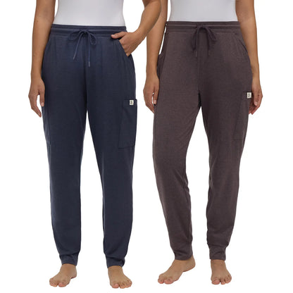 FRANK. BY FRANK AND OAK - Paquet de 2 Pantalons Cargo de Détente pour Femme-women's-lounge-pant-pack-costco-2915390-violet-purple-blue-bleu