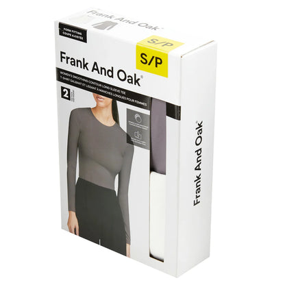 FRANK AND OAK - Paquet de 2 Chandails à Manches Longues Ajustés pour Femme-women's-contour-long-sleeve-tee-costco-2928451