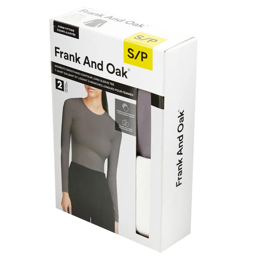 FRANK AND OAK - Paquet de 2 Chandails à Manches Longues Ajustés pour Femme-women's-contour-long-sleeve-tee-costco-2928451