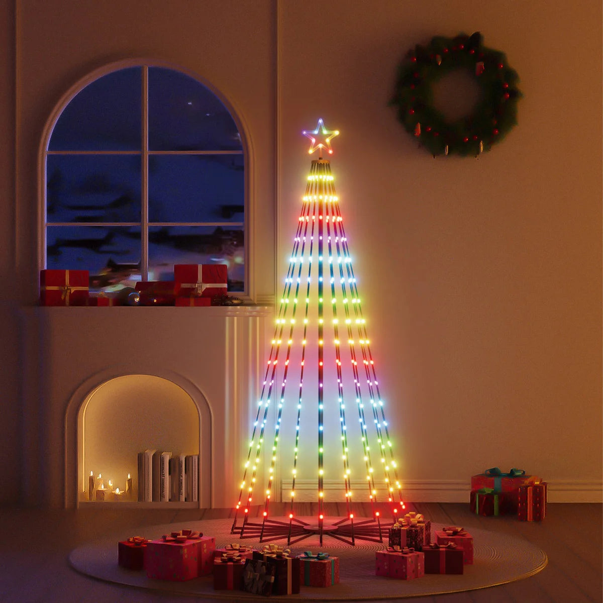 GOVEE - Sapin Conique Lumineux de 6 pi *Boite Ouverte*-cone-tree-lights-costco-2060333-4