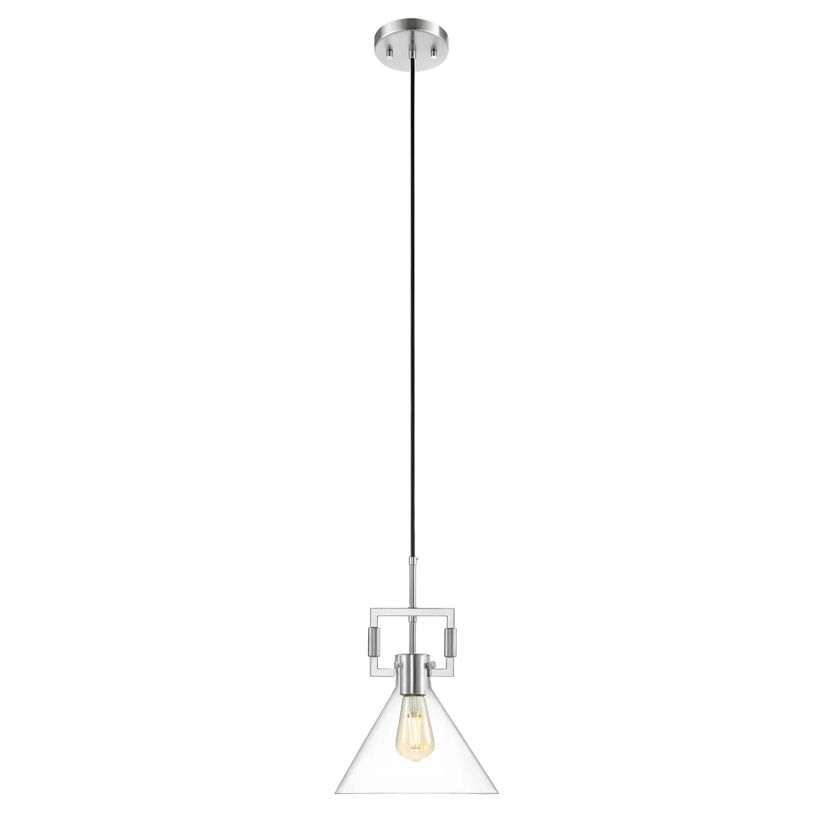 OVE - Luminaire Suspendu à 1 Ampoule Georgia-light-pendant-nickel-costco-1802095