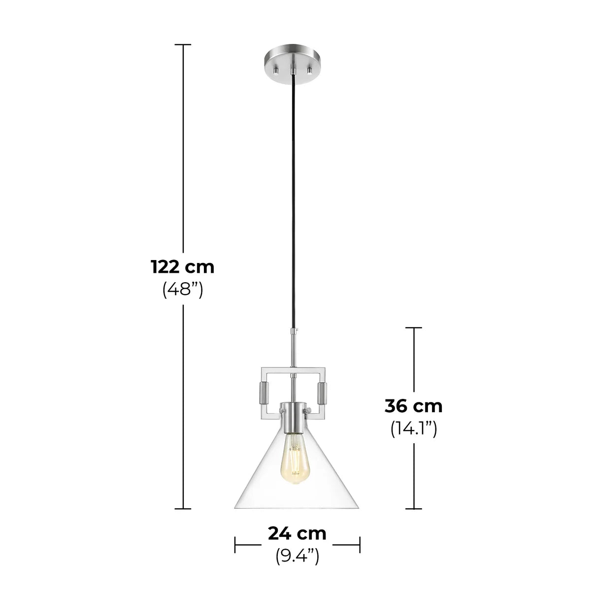 OVE - Luminaire Suspendu à 1 Ampoule Georgia-light-pendant-nickel-costco-1802095-2