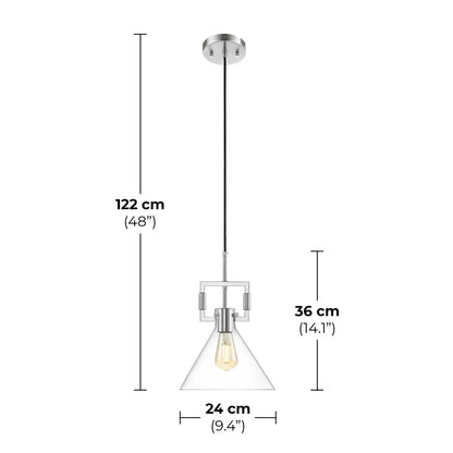 OVE - Luminaire Suspendu à 1 Ampoule Georgia-light-pendant-nickel-costco-1802095-2