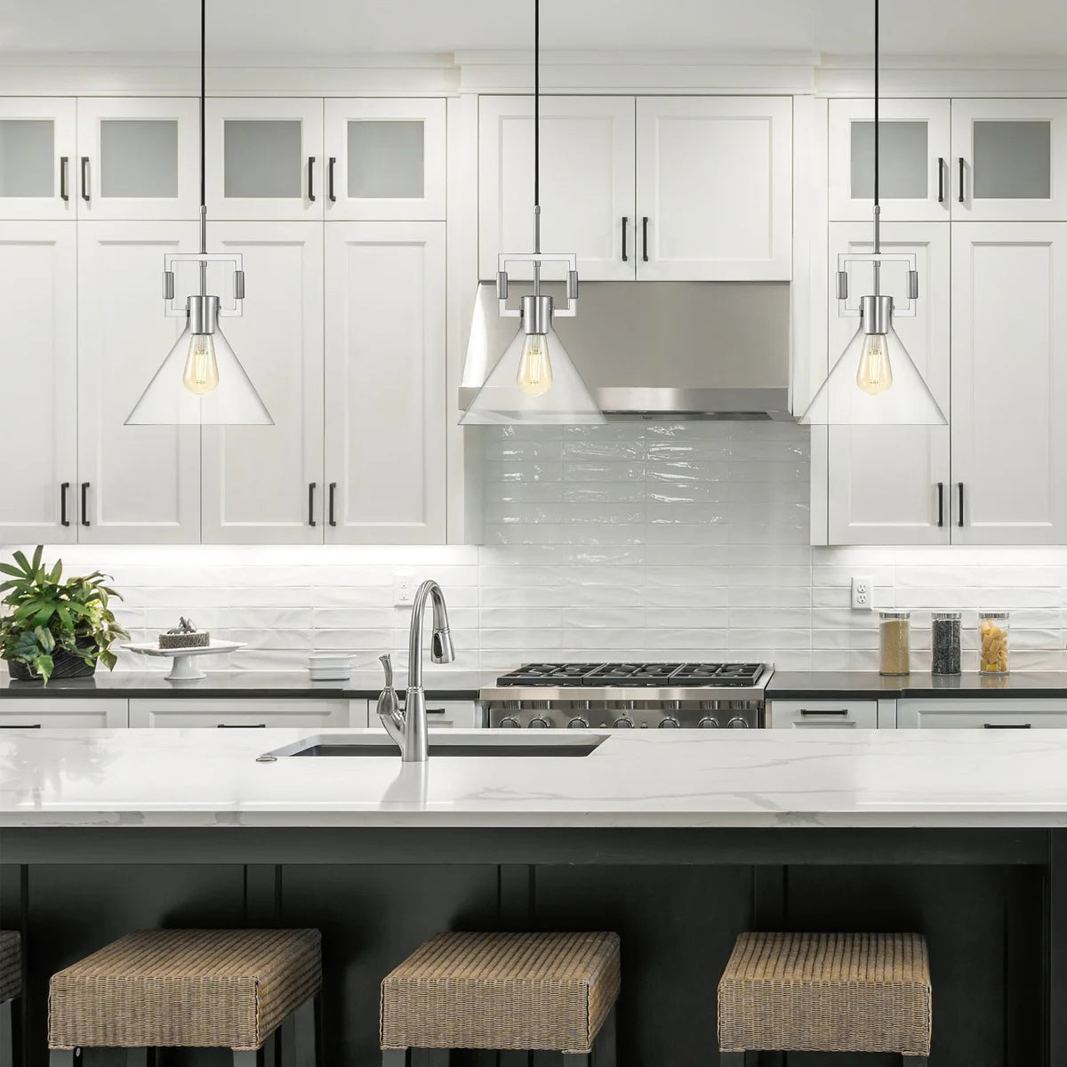 OVE - Luminaire Suspendu à 1 Ampoule Georgia-light-pendant-nickel-costco-1802095-3