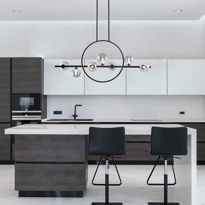 HOUSEMARK - Luminaire Suspendu à 8 Ampoules Luna-light-glass-pendant-costco-1718621-7