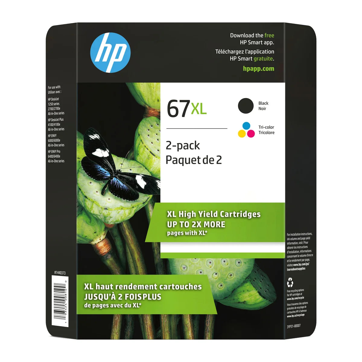 HP - Paquet de 2 Cartouches d'Encre 67XL-pack-ink-cartridges-costco-1440373