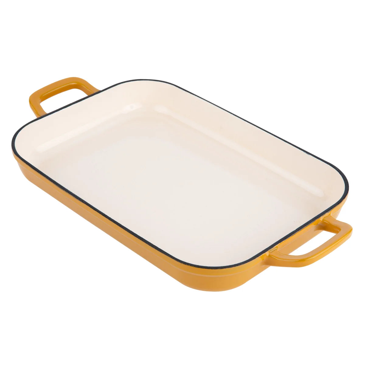 CHUCK HUGHES - Rôtissoire Peu Profond de 2,38 L en Fonte-shallow-roaster-cast-iron-costco-2007183-yellow-jaune