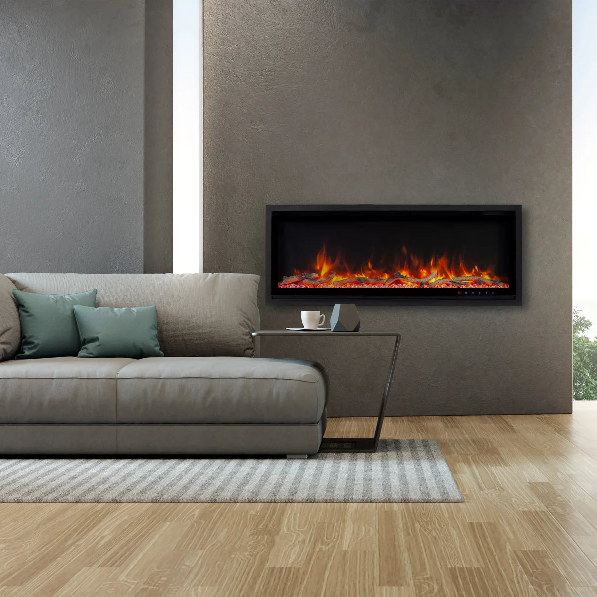 PARAMOUNT - Foyer Électrique Mural Kennedy II de 42 po *Boite Ouverte*-wall-mounted-electric-fireplace-costco-1662493