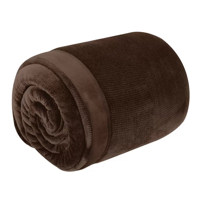 KIRKLAND - Couverture Douce Signature-plush-blanket-brown-brun-costco-1725729-3