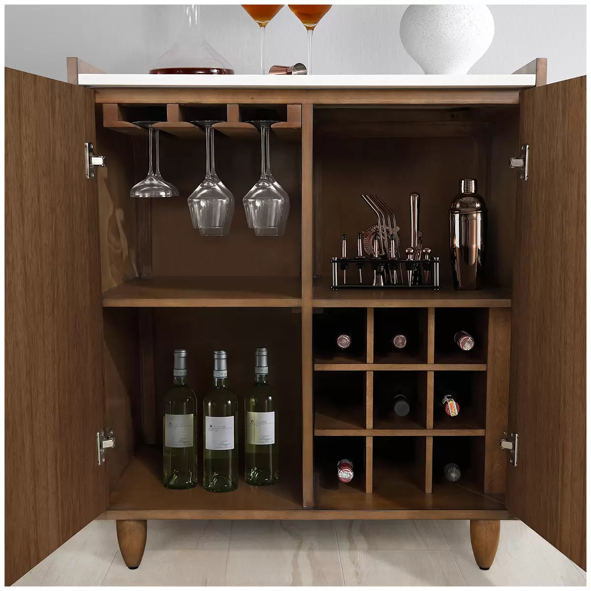 LOXLEY ROWE - Meuble Bar avec Rangement Andrea *Tel Quel*